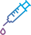 An illustration of a needle ready for injection