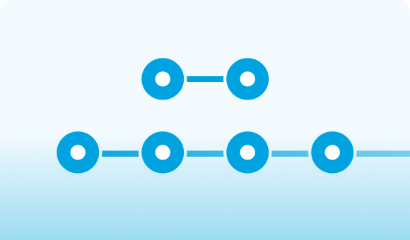 Six circles symbolizing six SKYRIZI doses