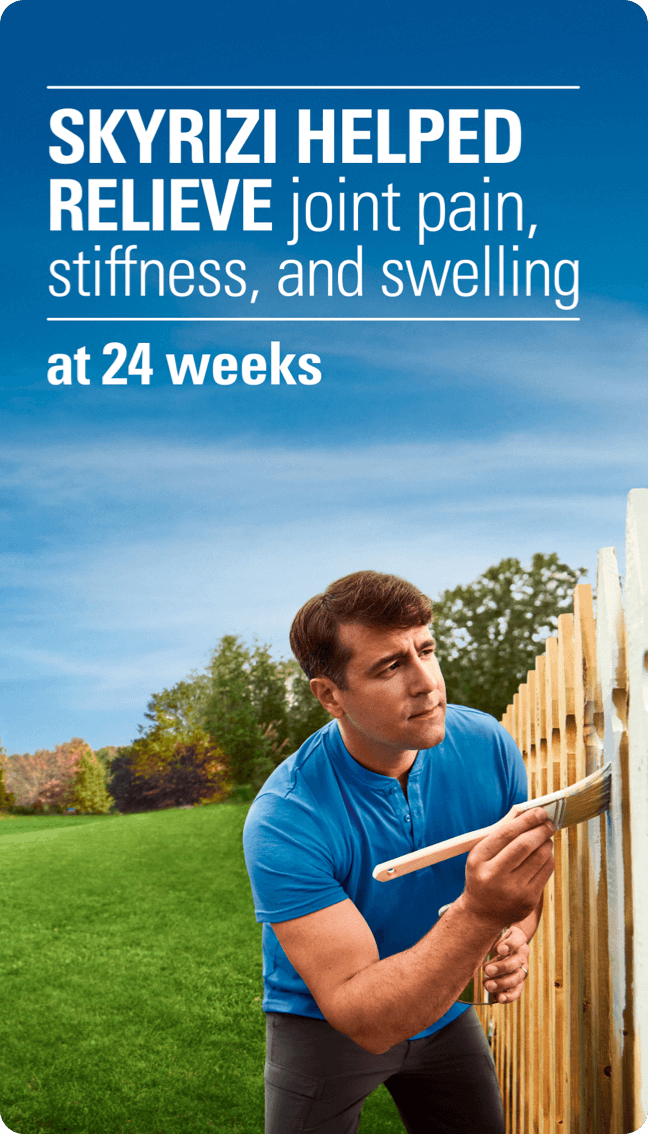 SKYRIZI Helped Relieve Joint Pain, Stiffness, and Swelling at 24 Weeks