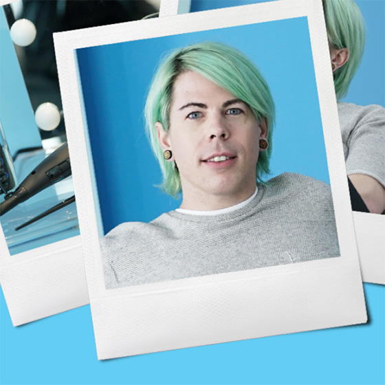 A polaroid of Tre, a person taking SKYRIZI treatment