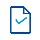 Icon of document with check mark inside
