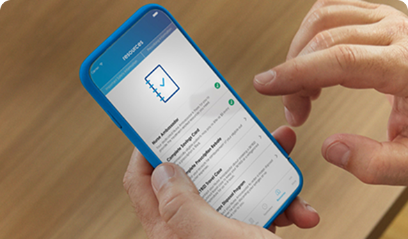 Image of a mobile phone showing the Complete App